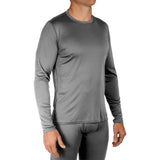 Hot Chillys Men Peachskins Solid Crewneck - Front view, showcasing lightweight thermal fabric and crewneck design