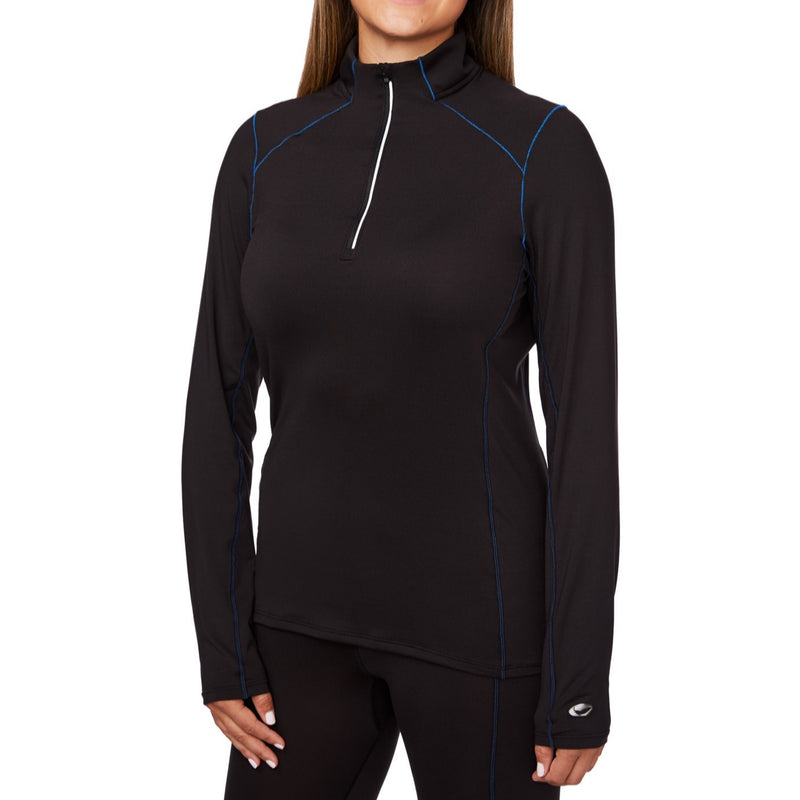 Hot Chillys Women Clima-Tek Zip-T