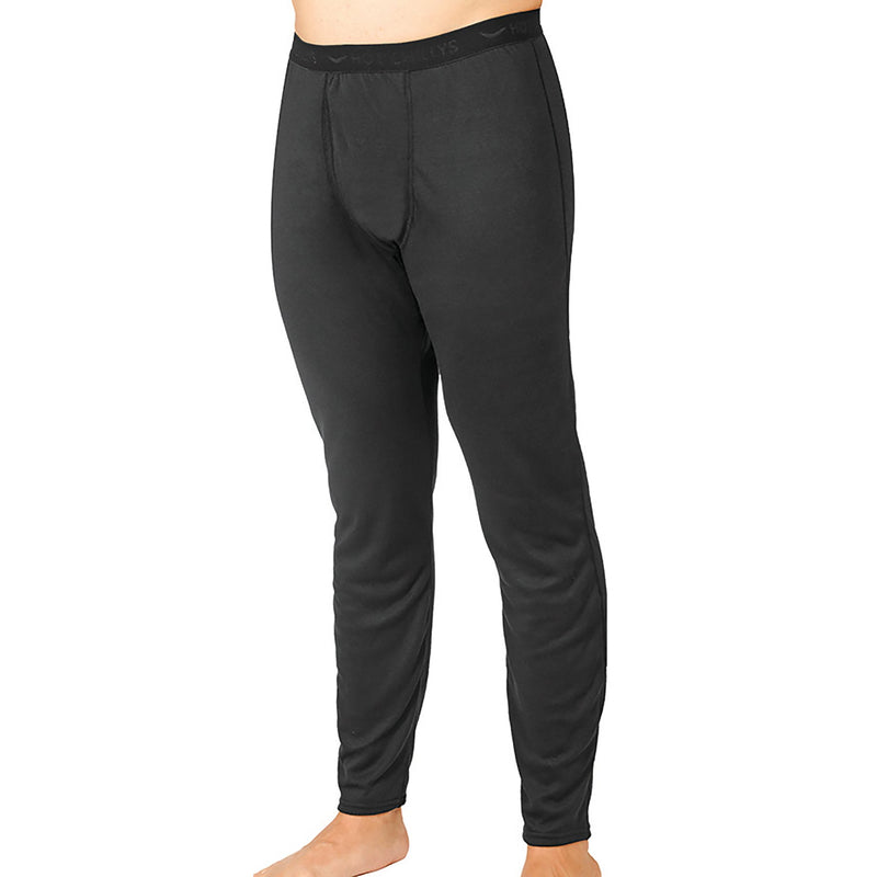 Hot Chillys Men Pepper Bi-Ply Bottom - Thermal Base Layer Pants Black