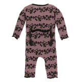 Kickee Pants Print Muffin Ruffle Coverall with Snaps