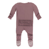 Kickee Pants Solid Muffin Ruffle Footie with Zipper