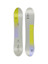 Ride Compact Women Snowboard - All-mountain performance with standard camber profile, rockered nose, Quadratic Sidecut, Slimewalls®, and Roll-In sidewall construction for durability and lightweight feel.