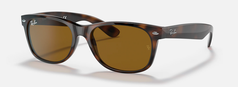 Ray-Ban New Wayfarer Unisex Lifestyle Sunglasses with Classic Black Frames
