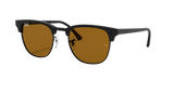 Ray-Ban Clubmaster Unisex Lifestyle Sunglasses - Front view showcasing sleek all-metal frames and gradient lenses