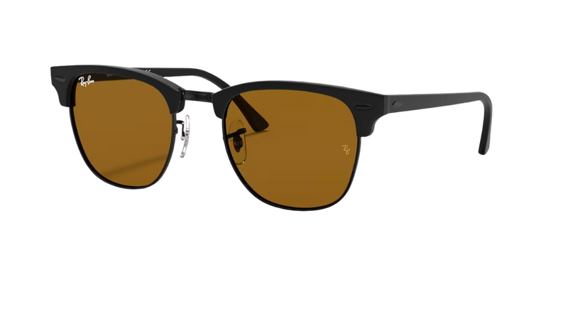 Ray-Ban Clubmaster Unisex Lifestyle Sunglasses - Front view showcasing sleek all-metal frames and gradient lenses