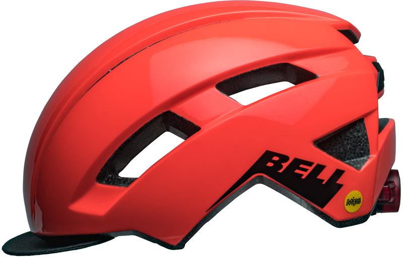 Bell Daily MIPS LED Unisex Cycling Helmet - Front view, showcasing integrated LED light and stylish design