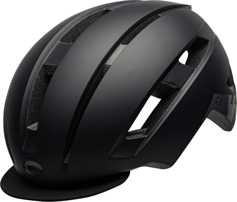 Bell Daily MIPS LED Unisex Cycling Helmet - Front view, showcasing integrated LED light and stylish design