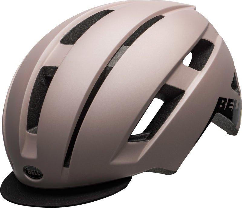 Bell Daily MIPS LED Unisex Cycling Helmet - Front view, showcasing integrated LED light and stylish design