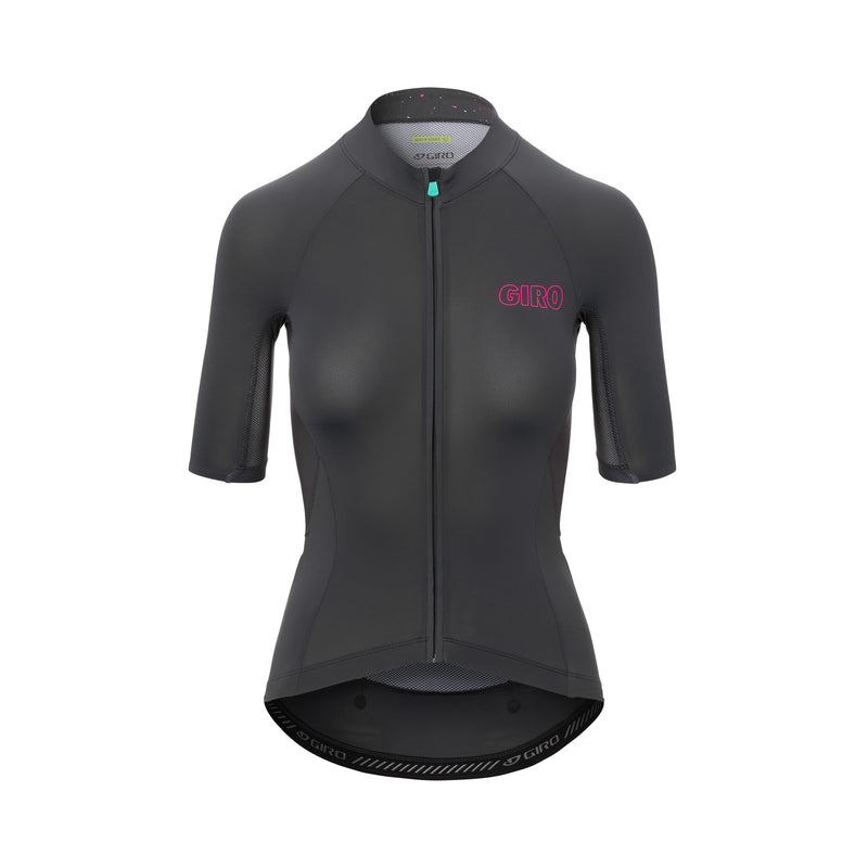 "Giro Women Chrono Elite Cycling Jersey - Lightweight, Eco-Friendly Performance Charcoal Mica Ghosted"