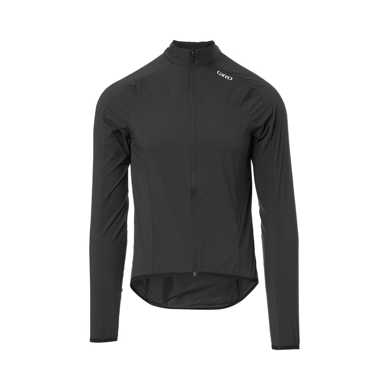 Giro Men Chrono Expert Wind Jacket, windproof and packable cycling jacket with 2-way-stretch ripstop fabric, DWR coating, perforated back panel, and 3M Reflective highlights for visibility.