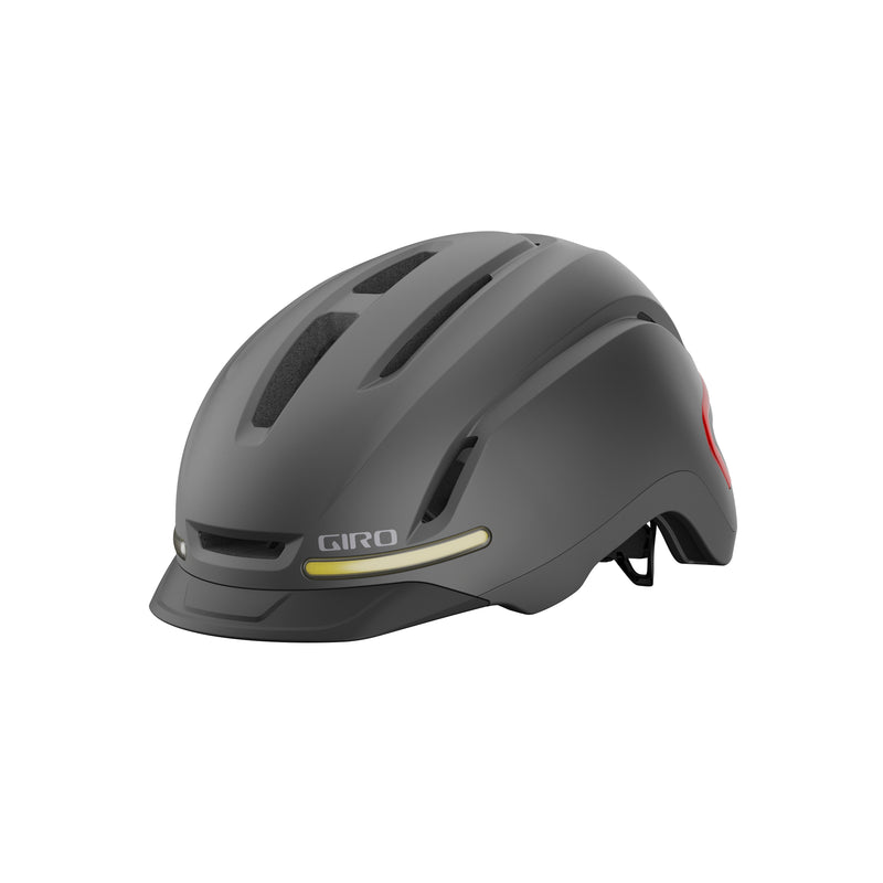 Giro Ethos Mips Adult Urban Bike Helmet - Integrated LED Lights Matte Graphite Off