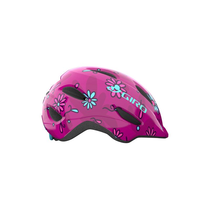 "Giro Scamp MIPS Unisex Youth Bike Helmet - Secure Fit and Kid-Friendly Designs" Pink street sugar daisies