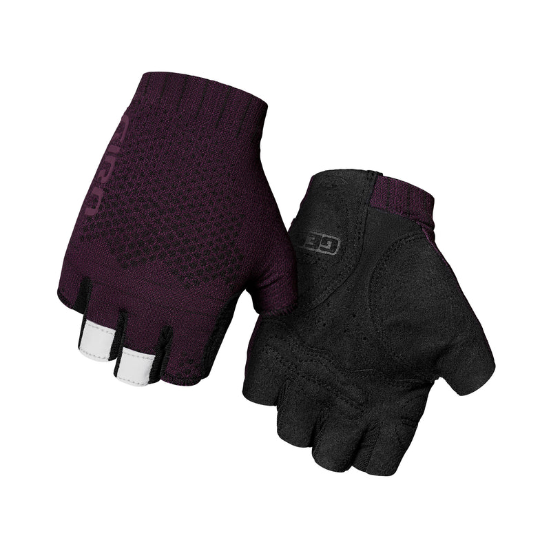 Giro Women Xnetic Road Cycling Gloves in action on a road bike Urchin Purple Hero