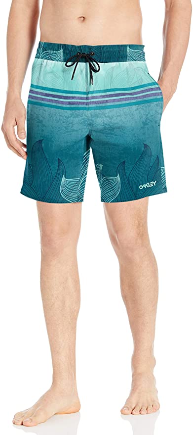 Oakley Beach Flower Striped 18 Inches Men Surf Boardshort